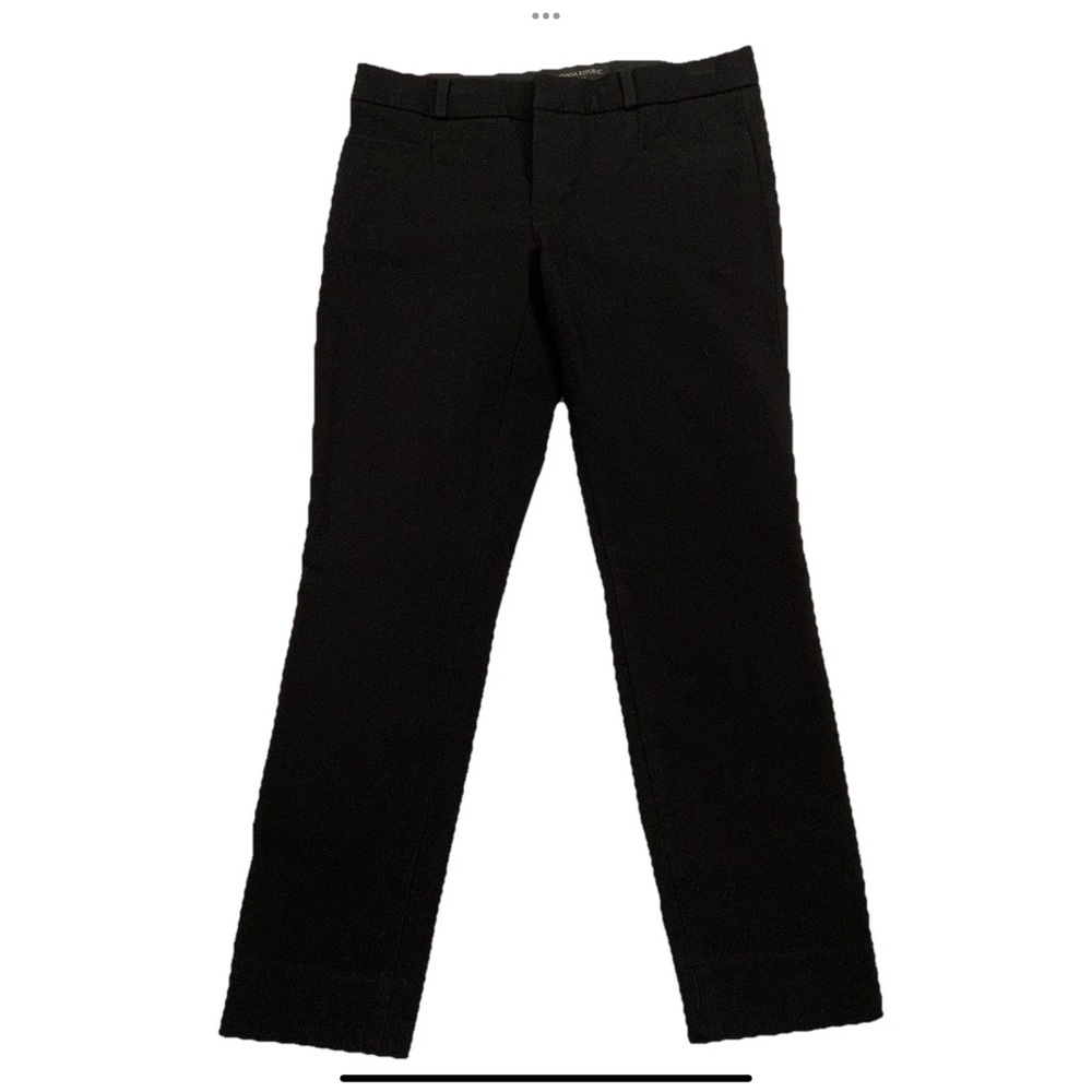 Banana Republic Women's Size 0P Sloan Fit Crop Pants Stretch Black Flat Pockets